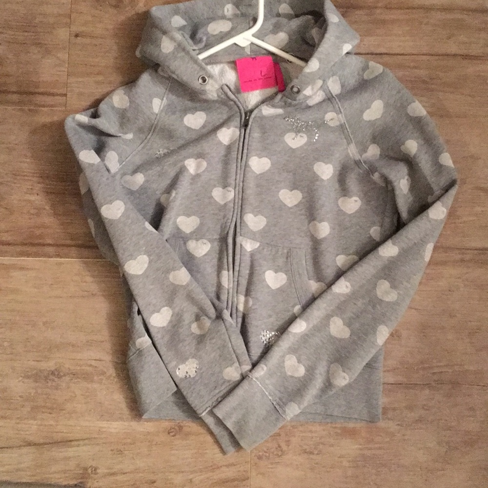 Pink Victoria secret zip up jacket with hood